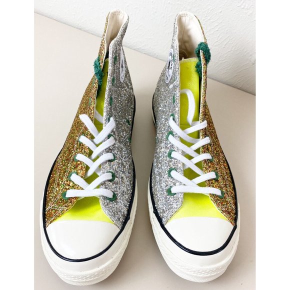 Converse x JW Anderson Chuck 70 High Top Glitter Gold Mens Size 13 #164696c New main image 9